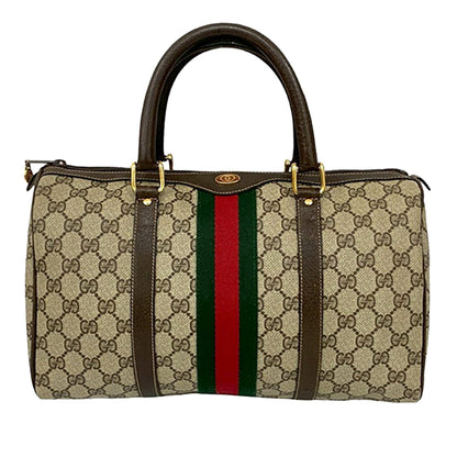 Gucci GG Supreme Web Boston – Tela GG Supreme con Fascia Web - Etoilux