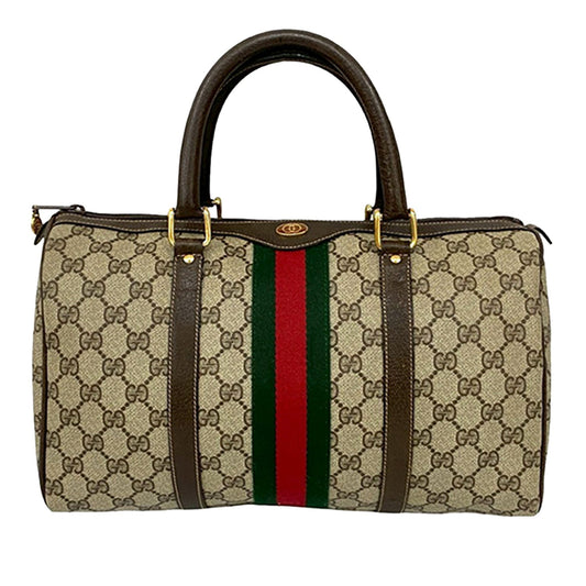 Gucci GG Supreme Web Boston – Tela GG Supreme con Fascia Web - Etoilux