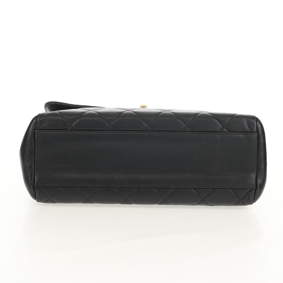 Chanel Single Flap Vintage Pelle Caviar Nera Hardware Oro – 27 cm - Etoilux