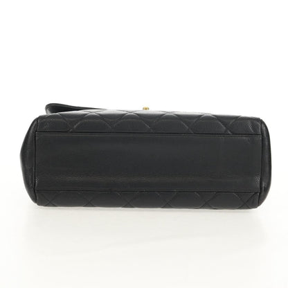 Chanel Single Flap Vintage Pelle Caviar Nera Hardware Oro – 27 cm - Etoilux