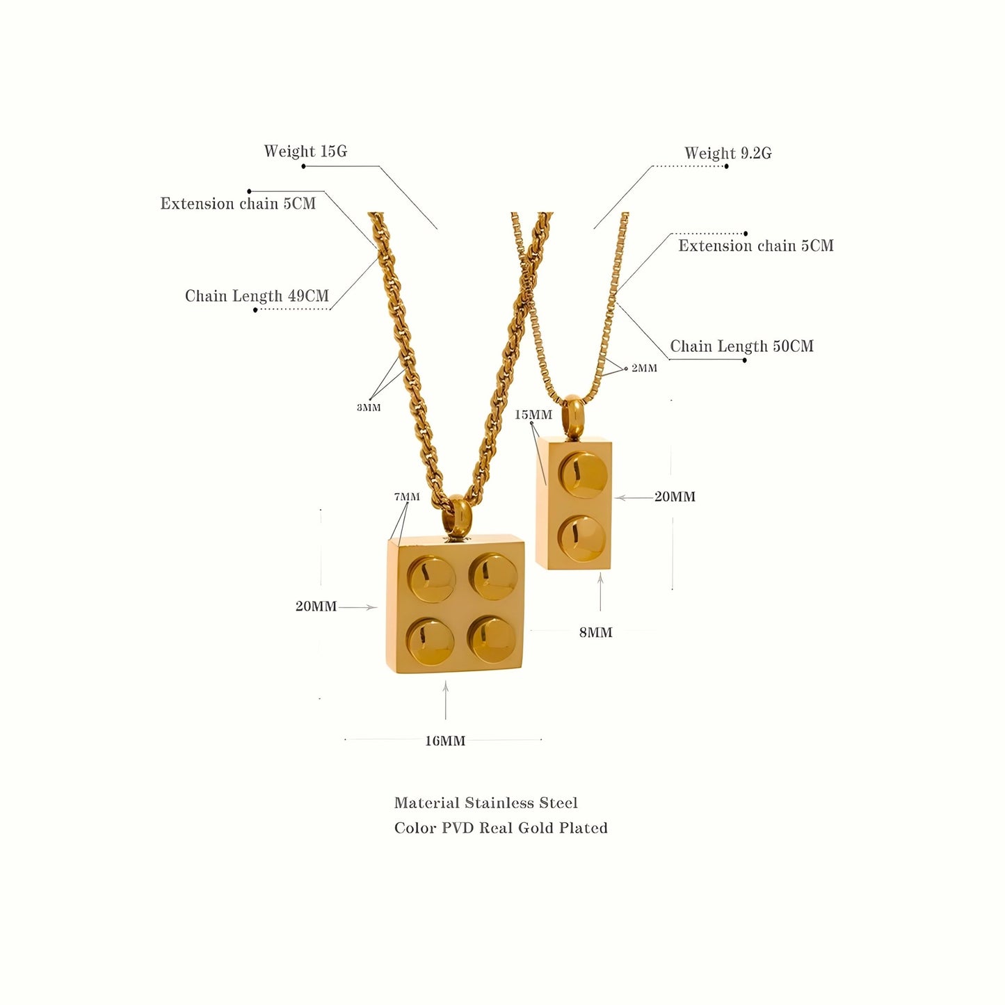 BEHI LEGO NECKLACE - Etoilux