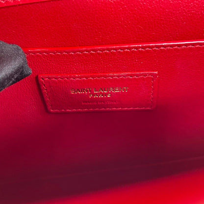 Saint Laurent Paris – Manhattan Shoulder Bag in Smooth Leather Rosso - Etoilux