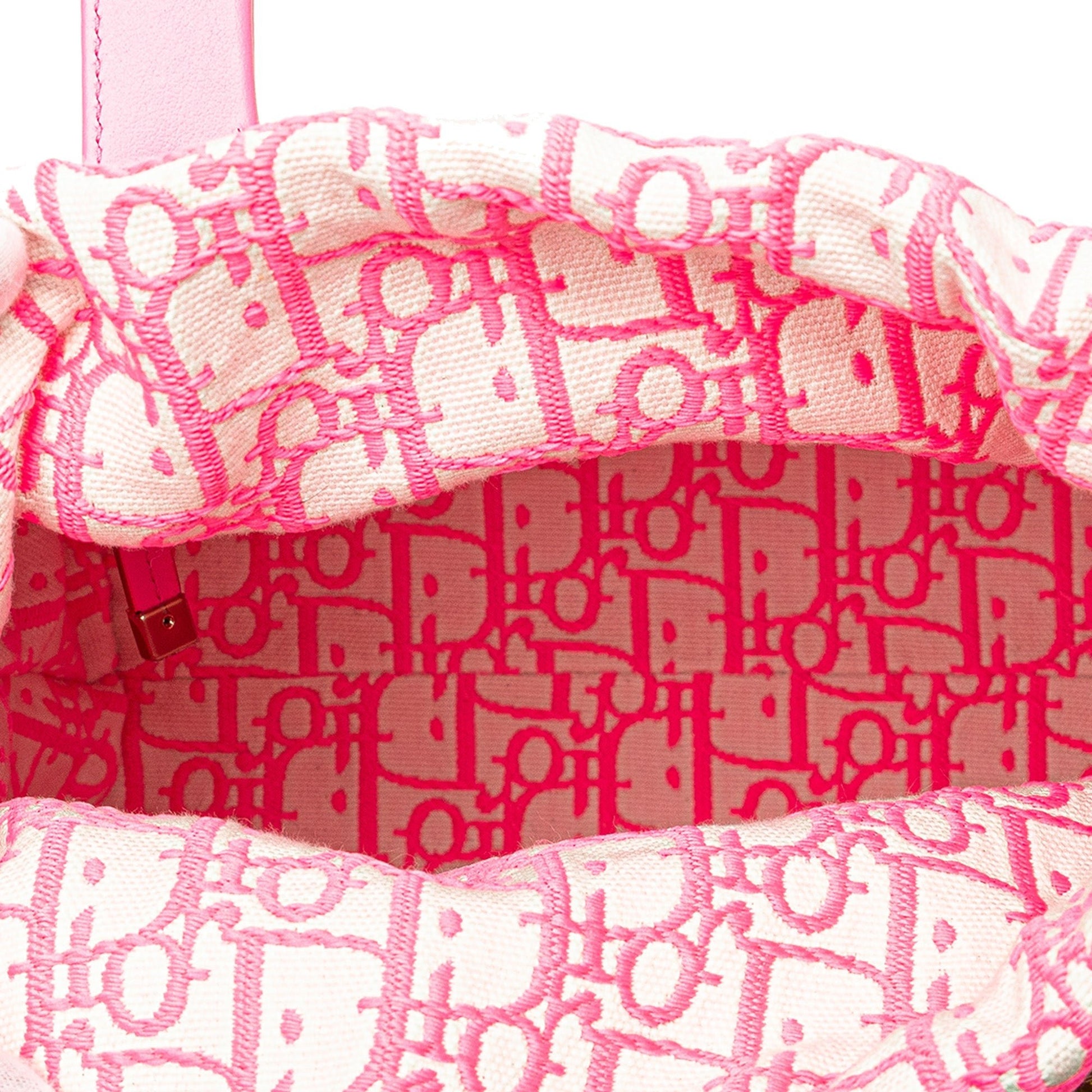 Dior – Lady Dior Basket Bag in Paglia e Dettagli Rosa (2022) - Etoilux