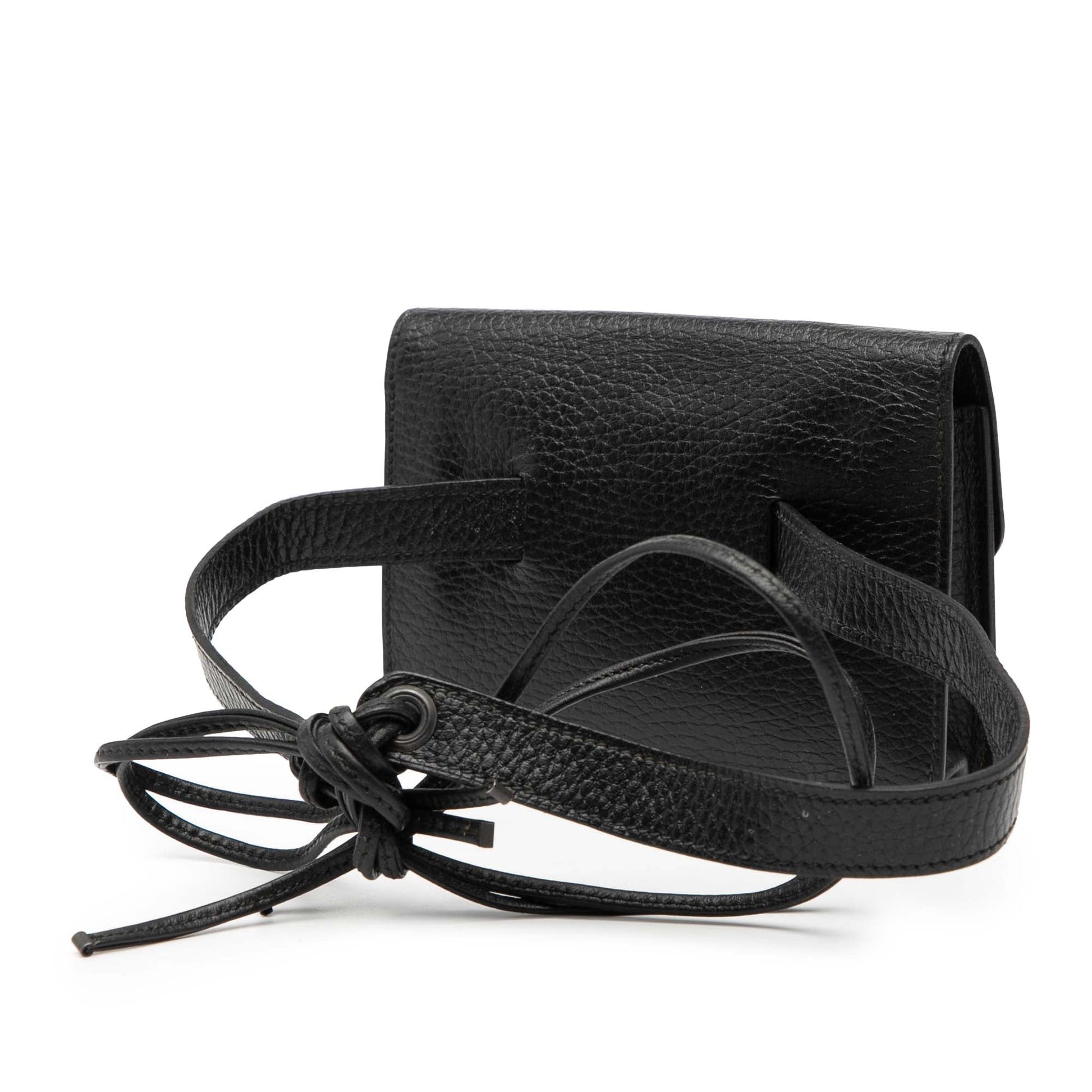 Hermès Courchevel Pochette Belt Bag 1981 – Pelle Vitello Noir - Etoilux