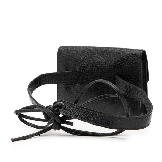 Hermès Courchevel Pochette Belt Bag 1981 – Pelle Vitello Noir - Etoilux