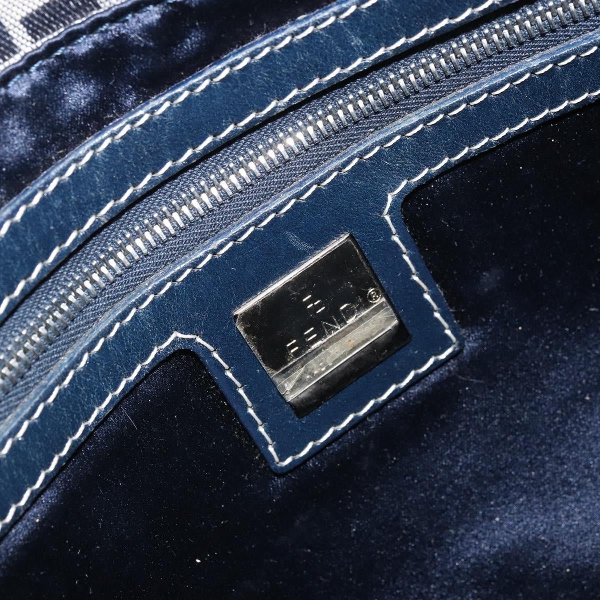 Fendi Mamma Baguette Zucchino Canvas Navy – 28 cm - Etoilux