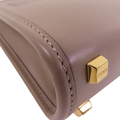 Fendi Sunshine Mini Shopper Vitello Liscio Greige – 13 cm - Etoilux