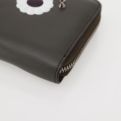 Fendi – Portafoglio Lungo Monster Eyes in Pelle Grigia – Condizioni Eccellenti (Rank SA) - Etoilux