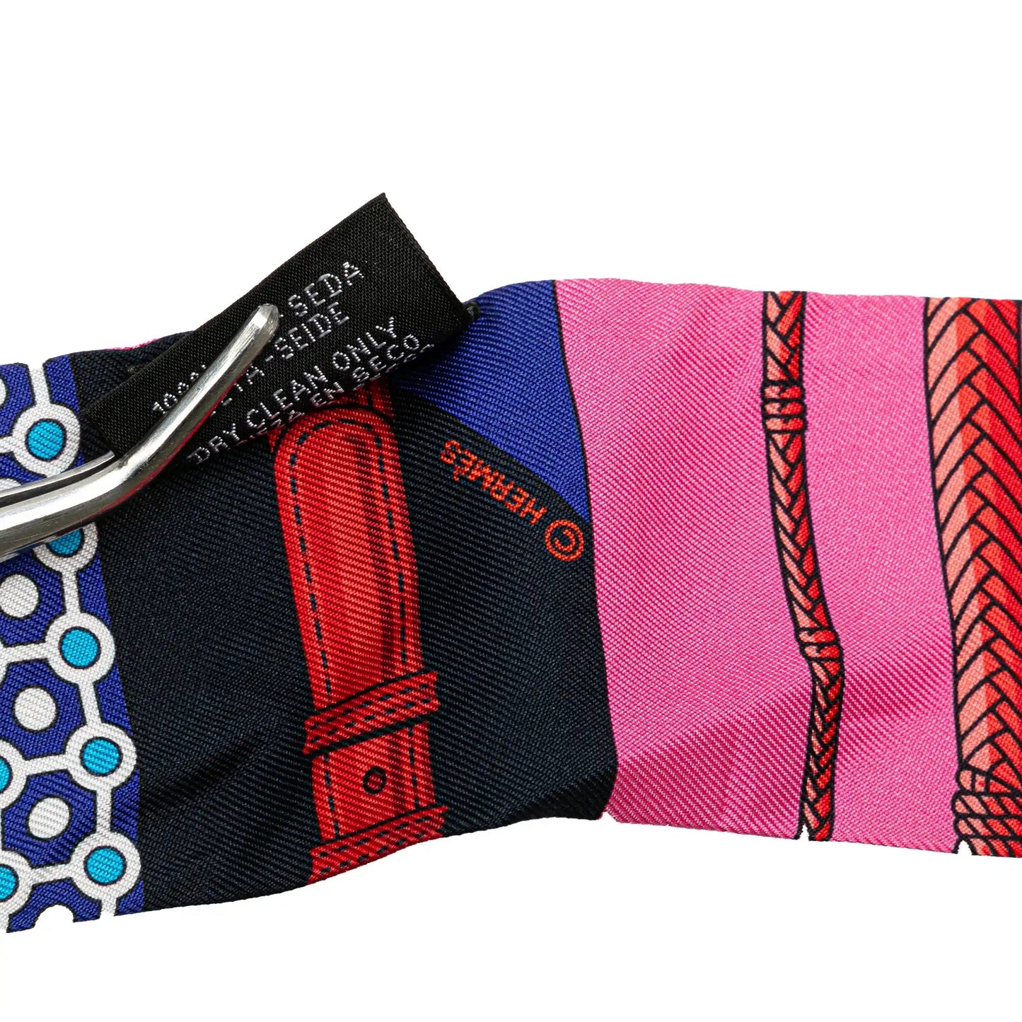 Hermes Sciarpa in twilly di seta Clic Clac Modern Cannage - Etoilux