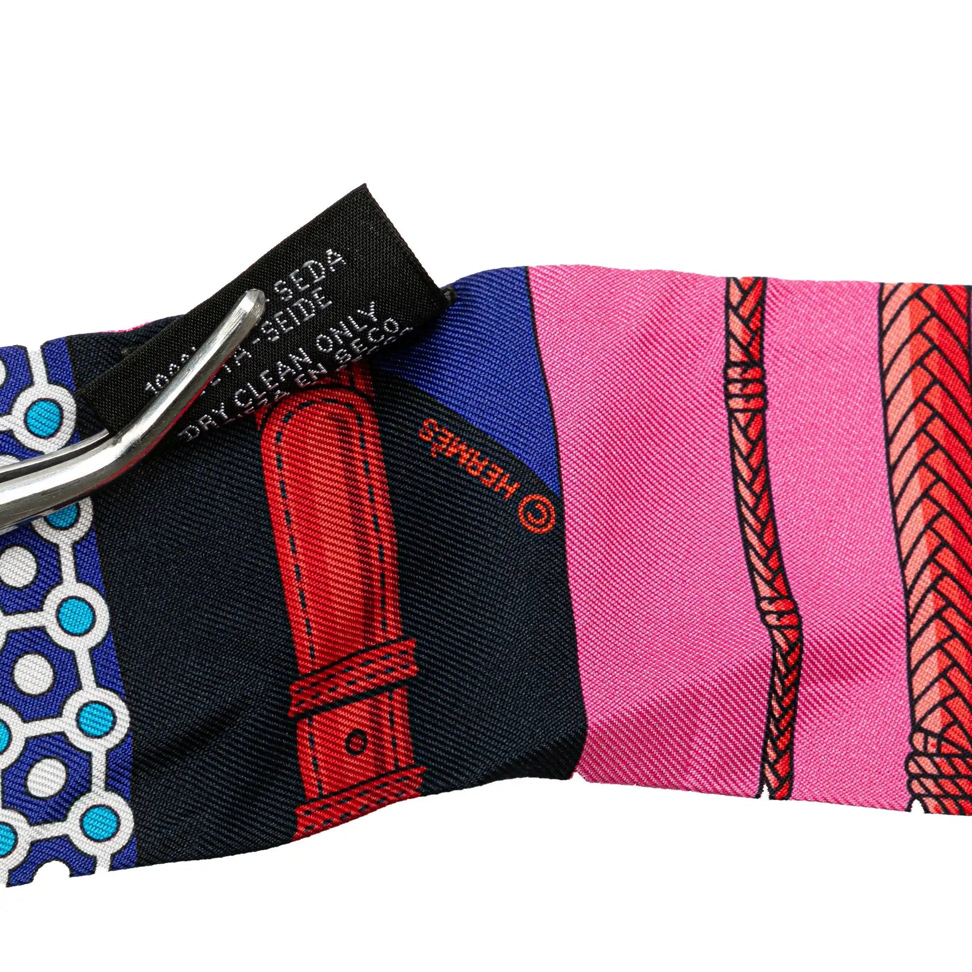 Hermes Sciarpa in twilly di seta Clic Clac Modern Cannage - Etoilux