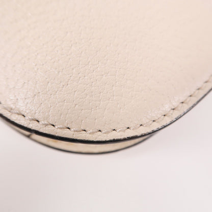 GUCCI Cowhide Leather Totem Butterfly Shoulder Bag Beige - Etoilux