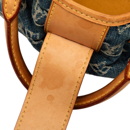 Louis Vuitton Pleaty Monogram Denim Blue 2005 – 24 cm - Etoilux