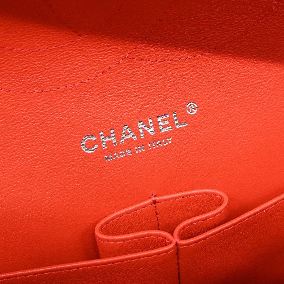 Chanel Classic Double Flap Jumbo Agnellino Rosso Hardware Silver 2016 – 30 cm - Etoilux