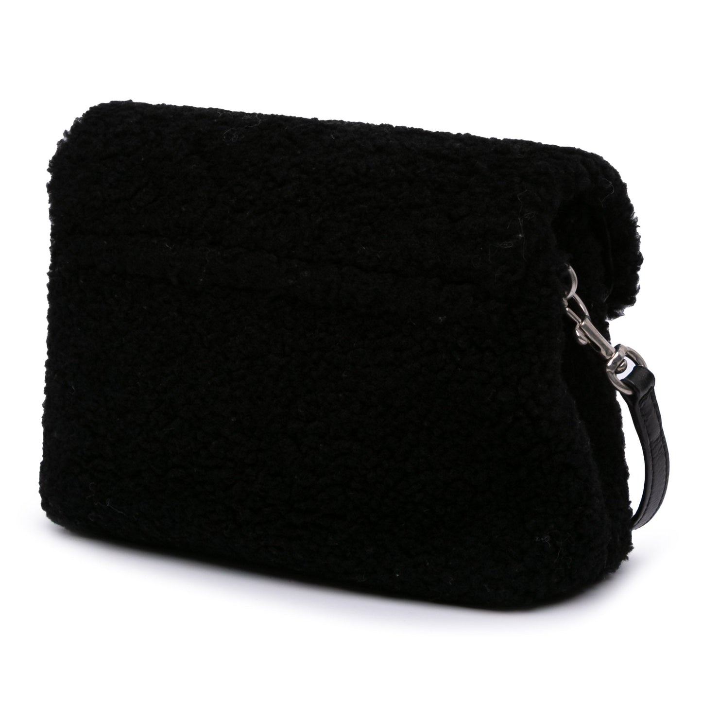 Saint Laurent – Borsa a Tracolla in Shearling Nero – 2018 - Etoilux