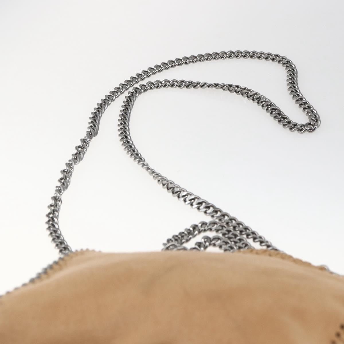 Stella McCartney Falabella Fold Over Shaggy Tiny – Beige / 18 cm - Etoilux