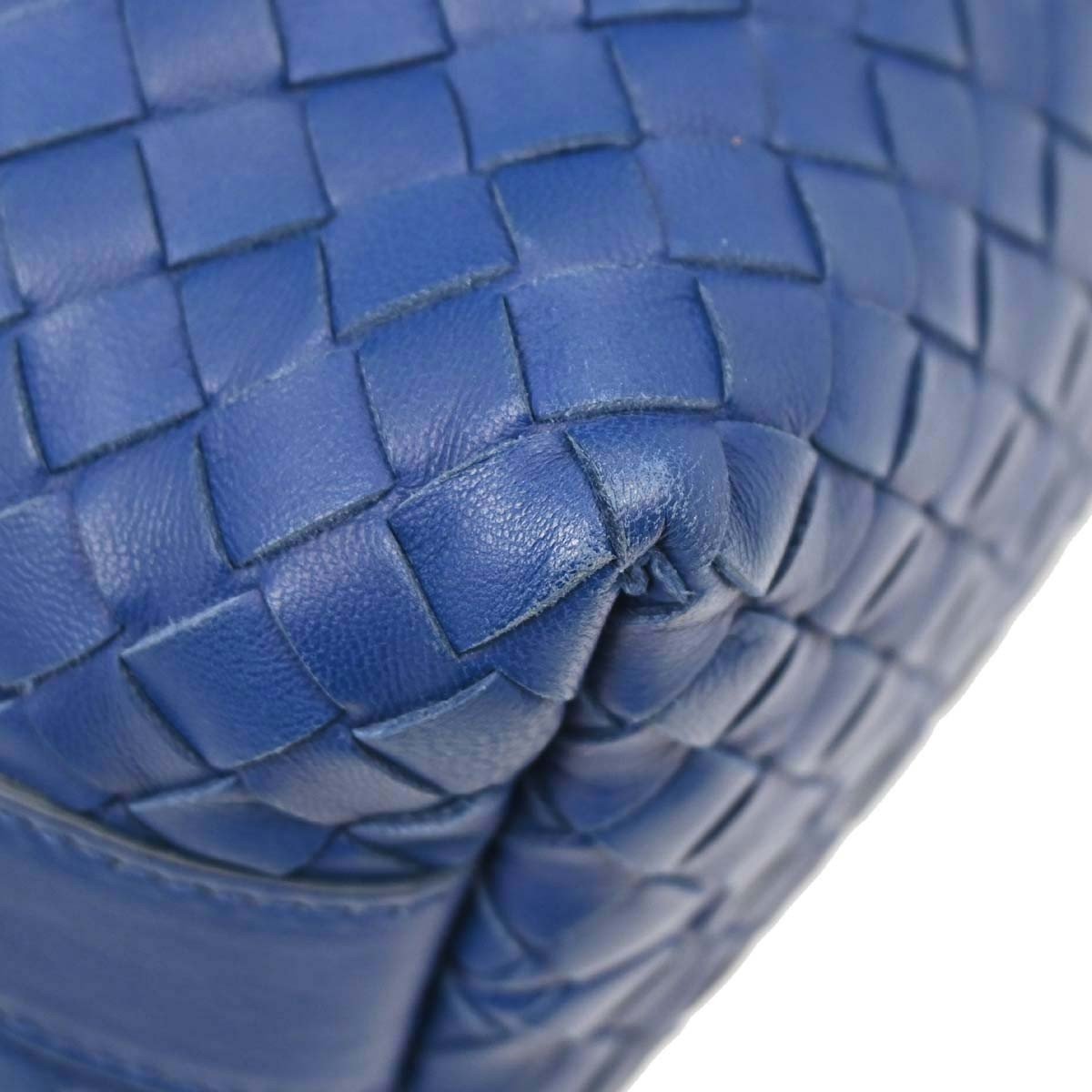 Bottega Veneta Intrecciato Nappa Cobalt Blue Hardware Dorato 2008 — Mini Hobo - Etoilux