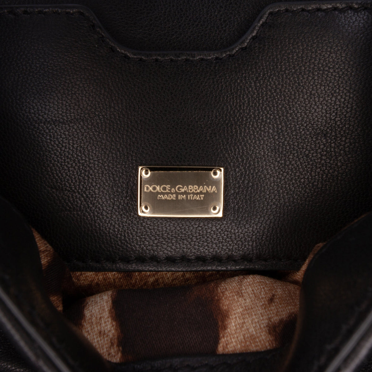 Dolce & Gabbana Lop in Pelle di Agnello Trapuntata Nera – 24 cm - Etoilux