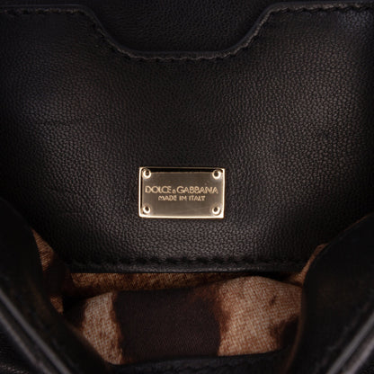 Dolce & Gabbana Lop in Pelle di Agnello Trapuntata Nera – 24 cm - Etoilux