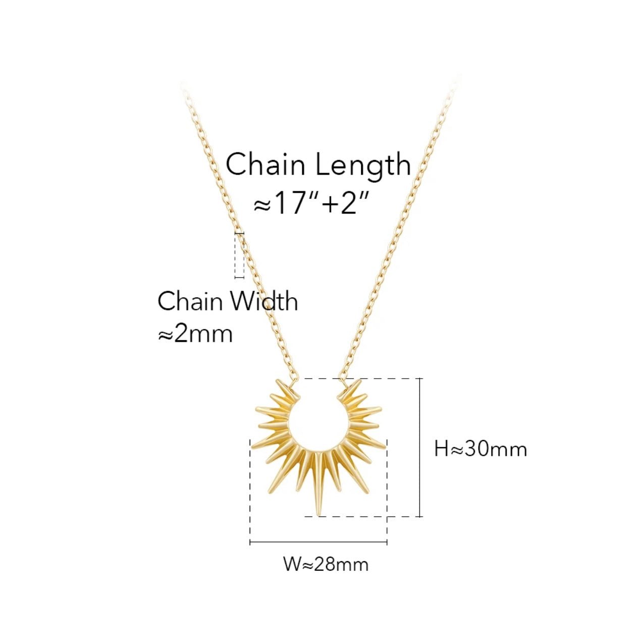 BEHI SUN STAR NECKLACE - Etoilux