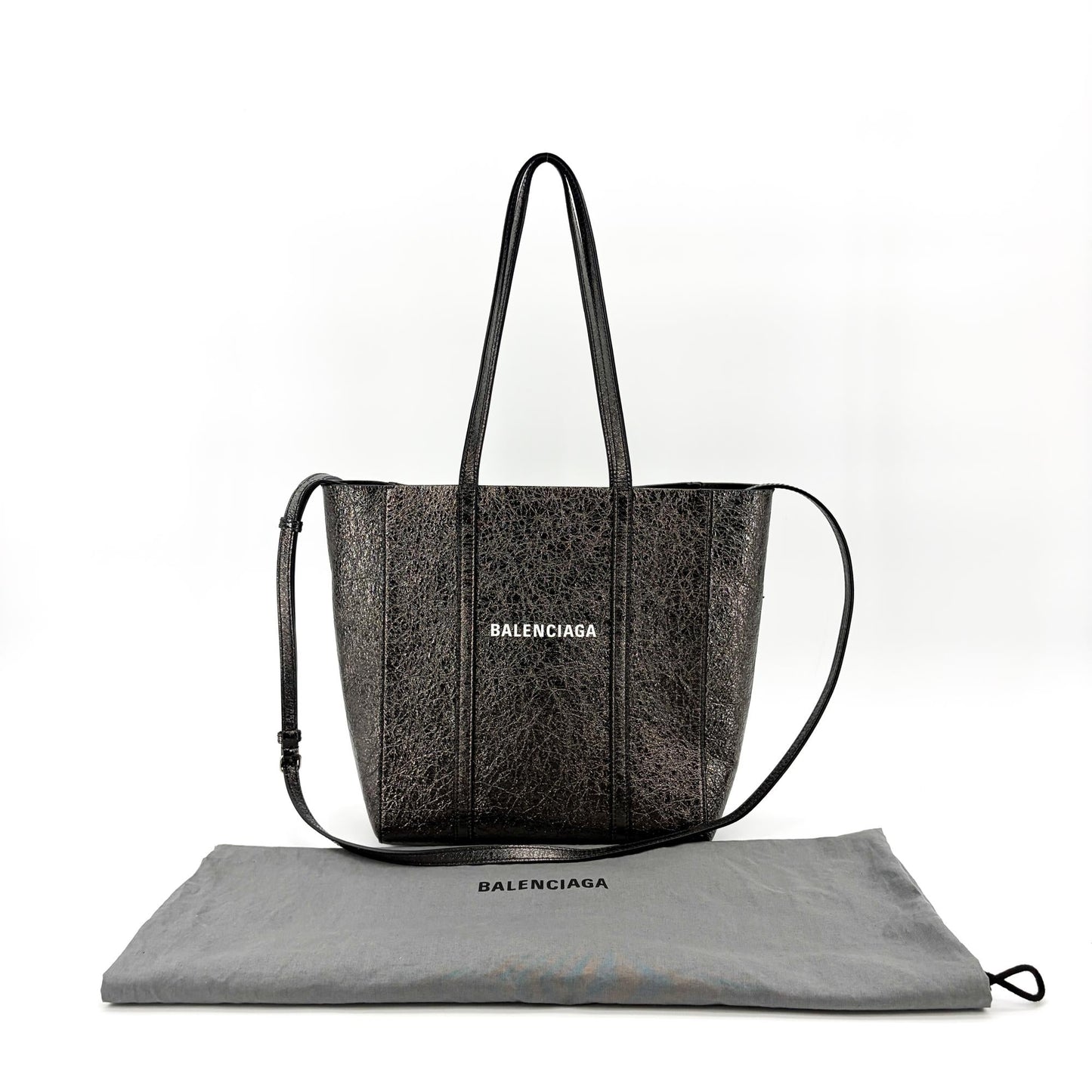 Balenciaga Balenciaga XS Everyday Tote Bag Metallic Dark Silver GOOD - Etoilux