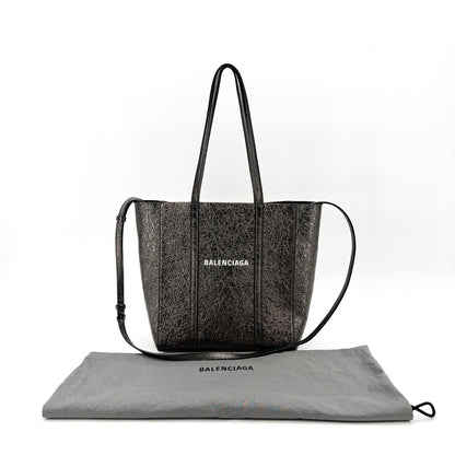 Balenciaga Balenciaga XS Everyday Tote Bag Metallic Dark Silver GOOD - Etoilux