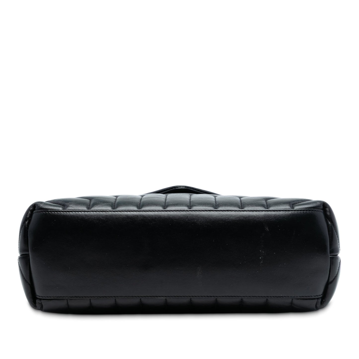 Saint Laurent LouLou Medium monocromatica in pelle matelassé nera - Etoilux