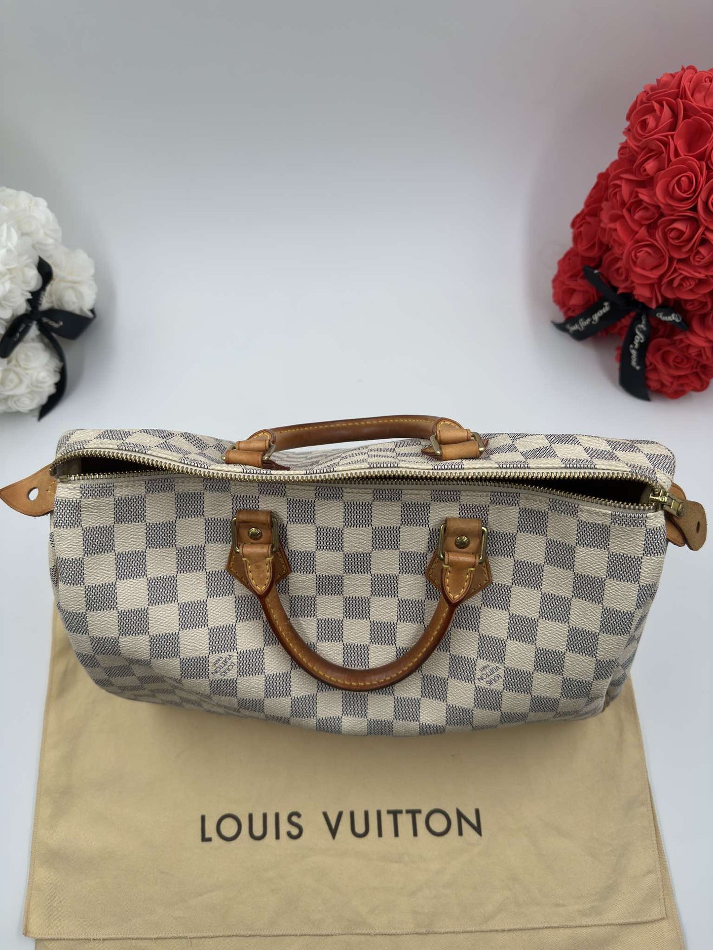 Louis Vuitton Speedy 35 Damier Azur – Made in France - Etoilux