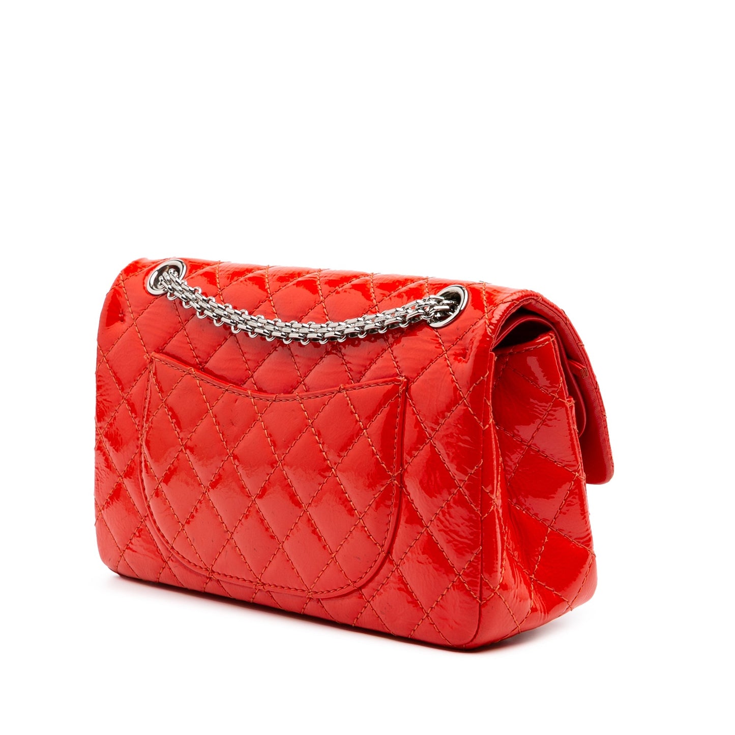Chanel Riedizione 2.55 Patent Double Flap 225 – Rosso Verniciato - Etoilux