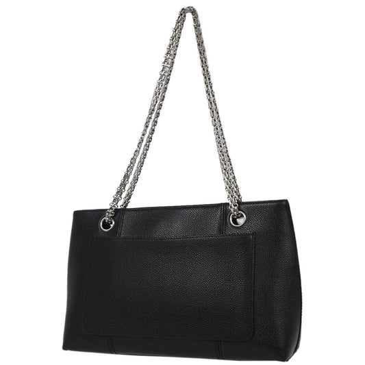 Chanel Mademoiselle Chain Shopping Bag Caviar Nero Hardware Argento – 28 cm - Etoilux
