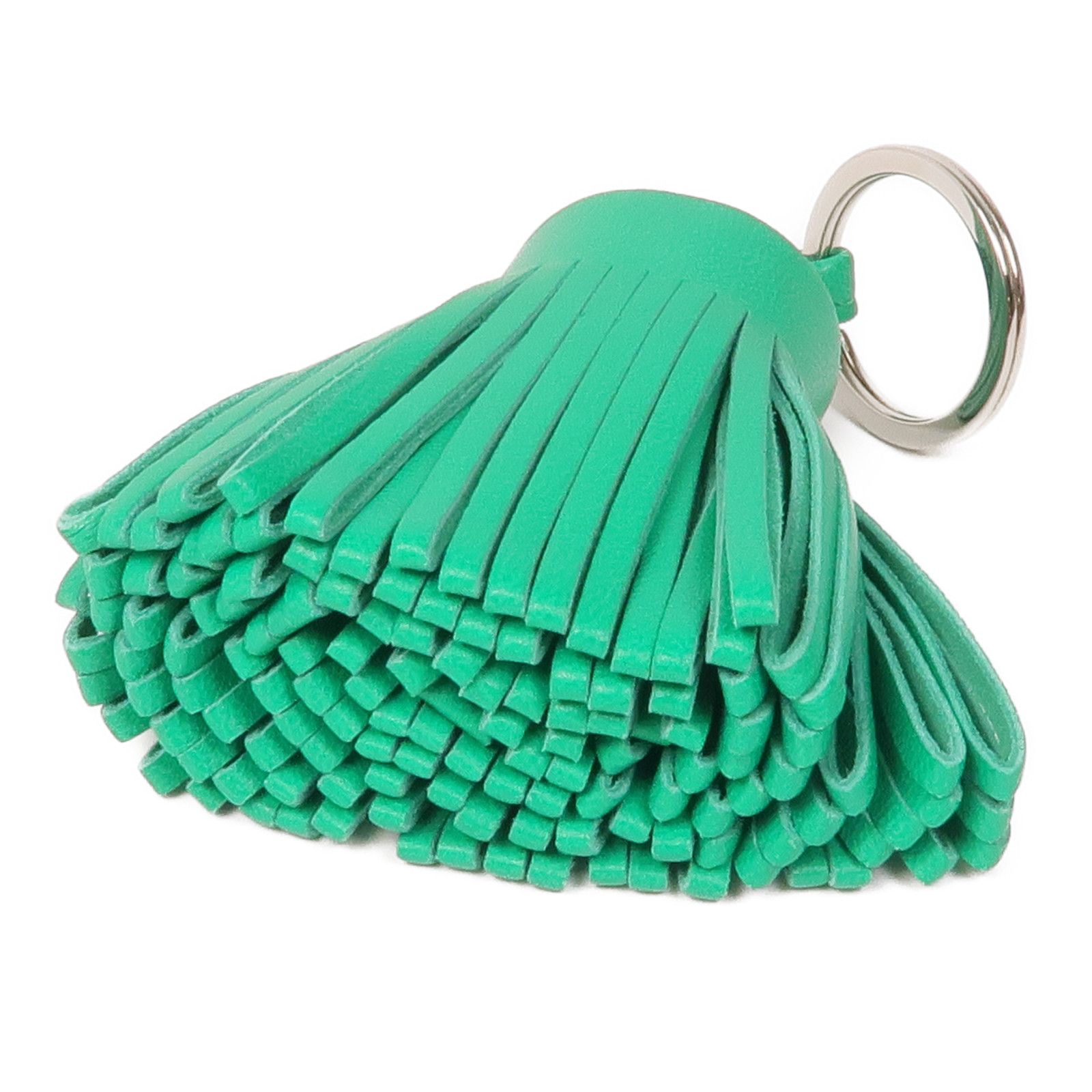 Hermès Carmen Key Ring Agnello Milo Bambou — Hardware Palladio — Scatola Originale - Etoilux