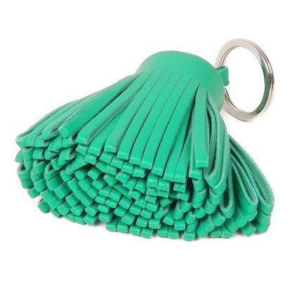 Hermès Carmen Key Ring Agnello Milo Bambou — Hardware Palladio — Scatola Originale - Etoilux