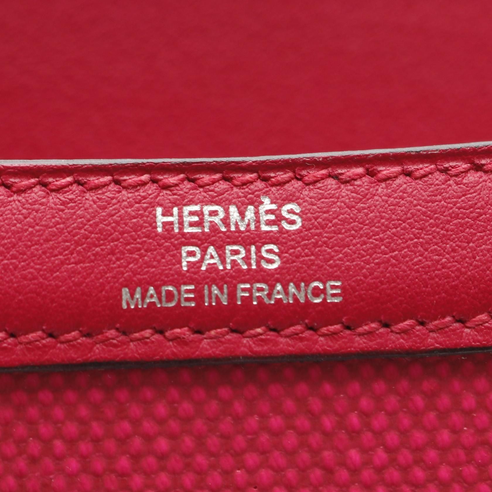 Hermès Constance 3 24 Toile H Berline & Swift Rose Shocking – 23,5 cm - Etoilux