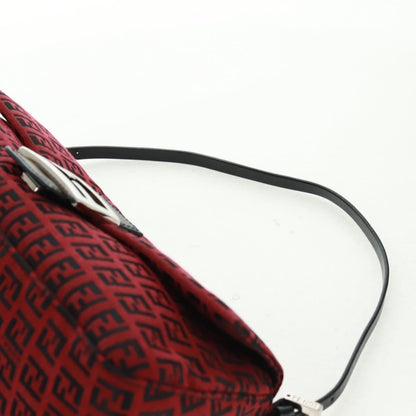 Fendi Mamma Baguette Zucchino Canvas Rosso/Nero – Misura Media - Etoilux