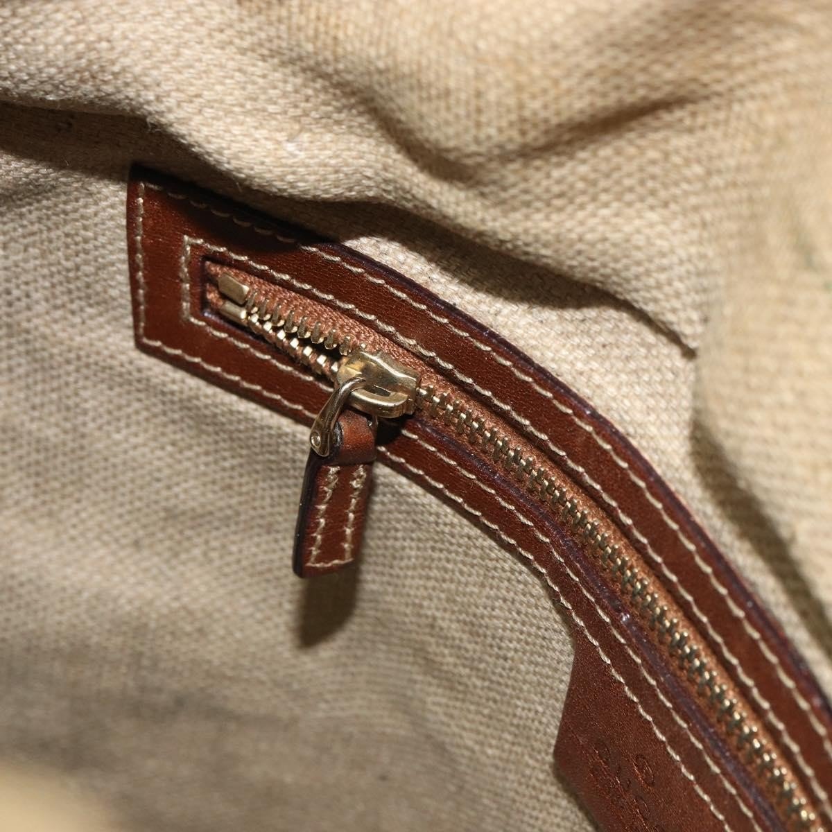Gucci Vintage Bamboo Bucket Bag Canvas Beige Web Stripe – 23 cm - Etoilux