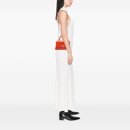 Chanel Mini Coco Handle Chevron – Pelle di Agnello Arancia (2017–2018) - Etoilux