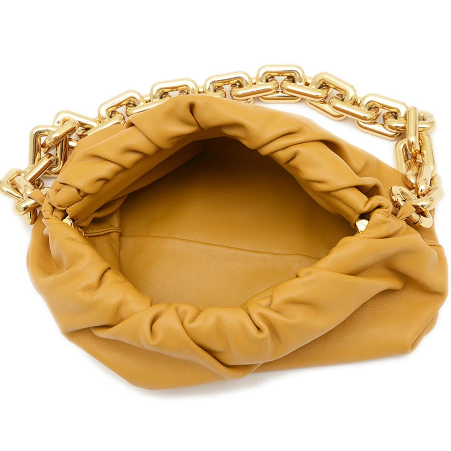 Bottega Veneta – The Chain Pouch in Pelle di Vitello Senape - Etoilux