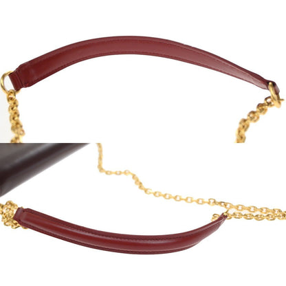 Céline C Wallet on Chain Pelle Bicolor Bordeaux/Rosso – 18,5 cm - Etoilux