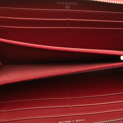 Chanel – Portafoglio Zip Around in Pelle Caviar Rosso (2020) - Etoilux