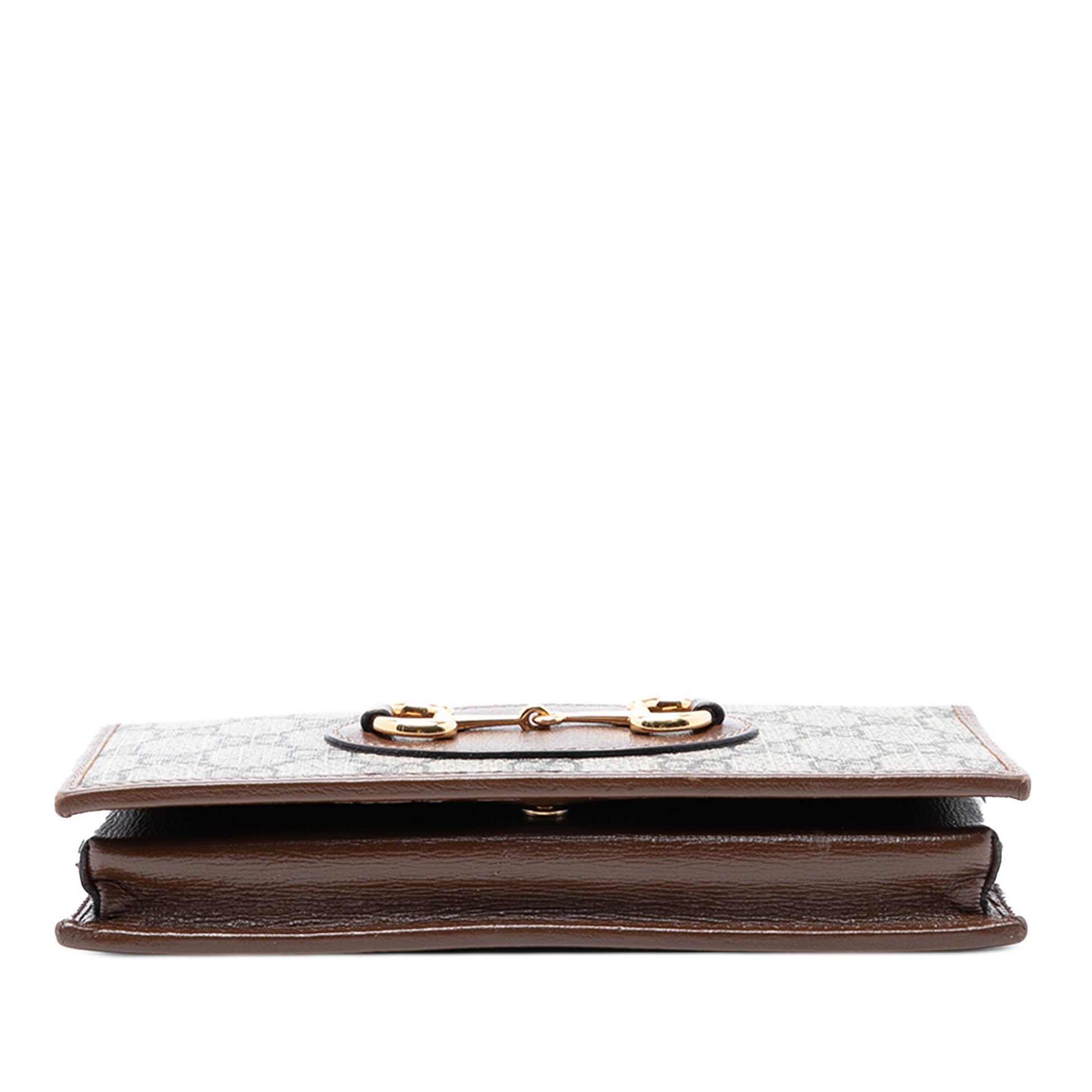 Gucci – Portafoglio GG Supreme Horsebit 1955 con catena - Etoilux