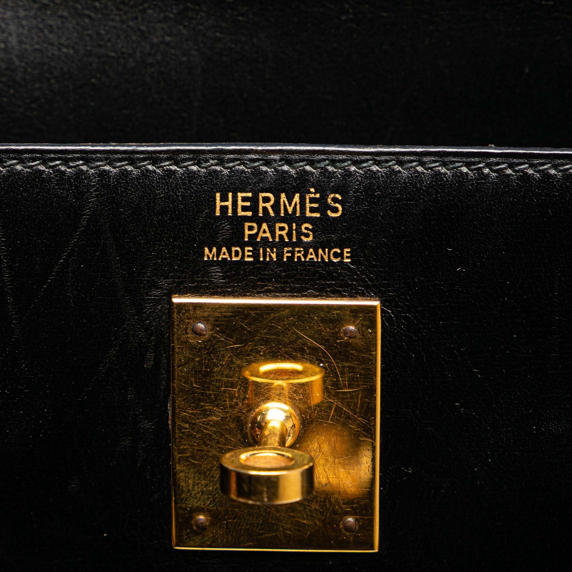 Hermès Kelly 32 Box Calf Noir – 1995 - Etoilux
