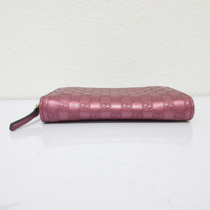 Gucci Portafoglio/portamonete in pelle Microsima con cerniera rotonda GUCCI, rosa metallizzato da donna - Etoilux