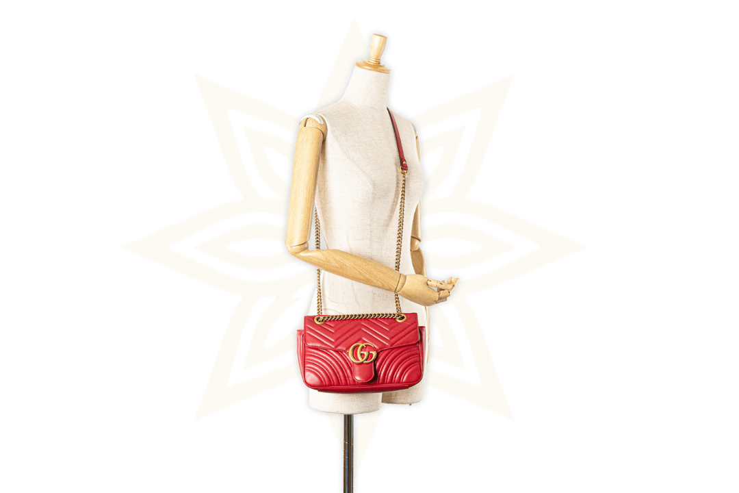 Gucci GG Marmont Small – Pelle Matelassé Rossa - Etoilux