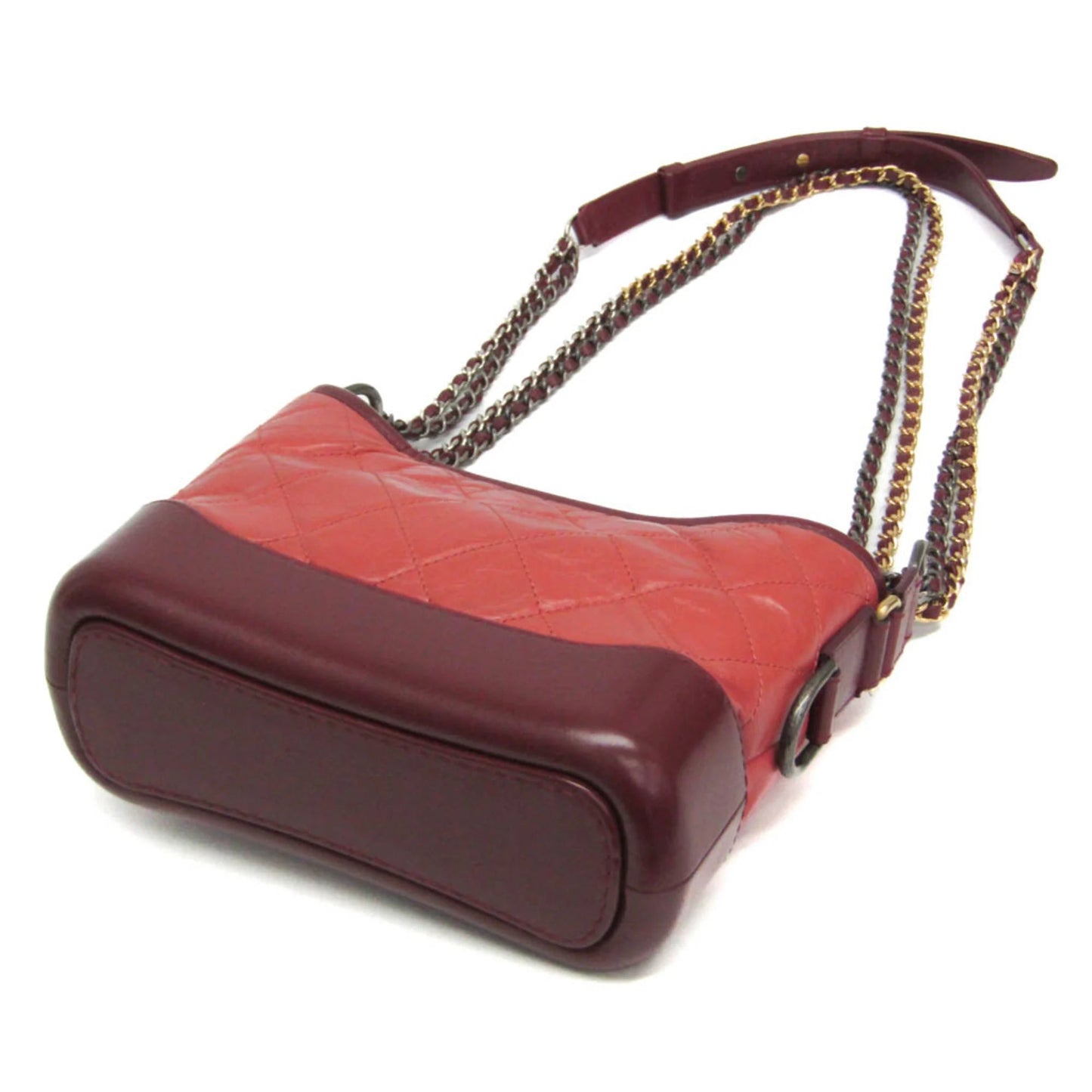 Chanel Gabrielle Hobo Small Vitello Invecchiato Bicolor Rosa/Bordeaux 2018 – 20 cm - Etoilux