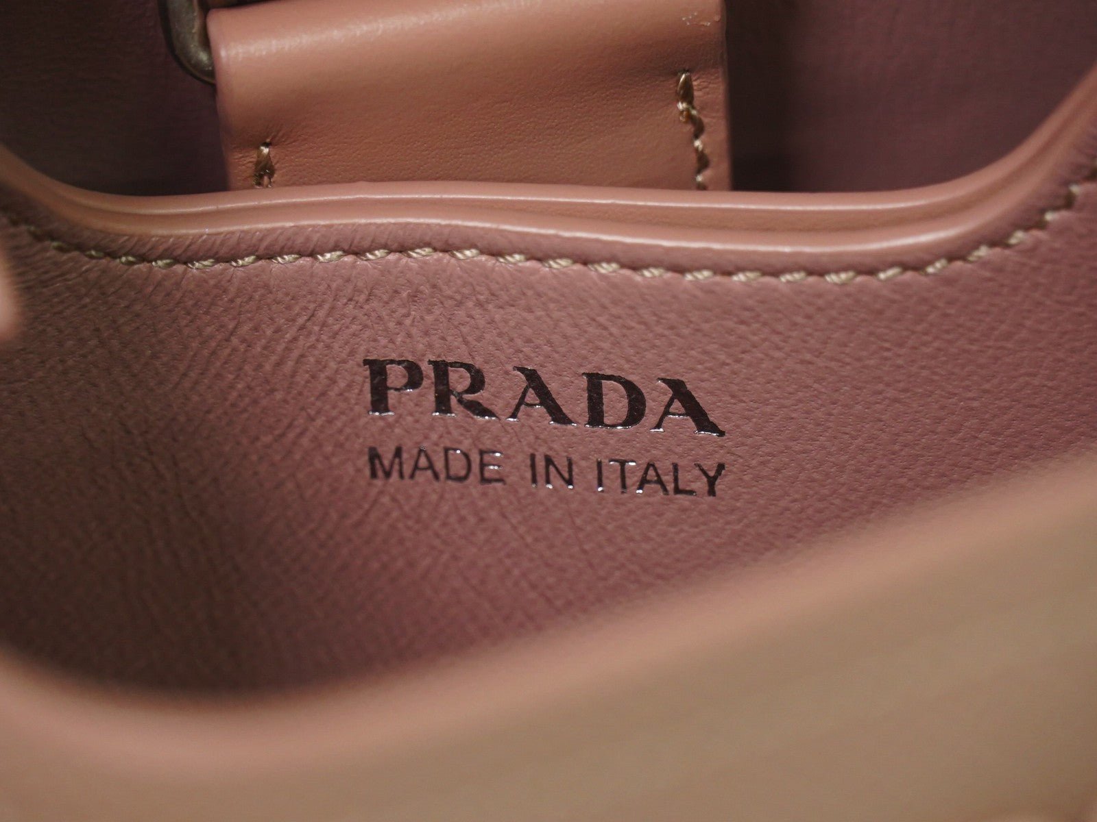 Prada Panier Bucket Bag in Saffiano Leather Beige – Limited Edition Pins - Etoilux