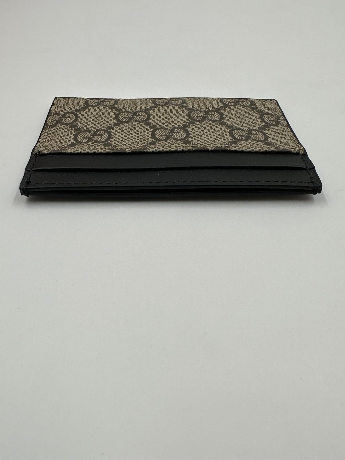 Gucci Card Case GG Supreme Tela Rivestita Nera — Porta Carte - Etoilux