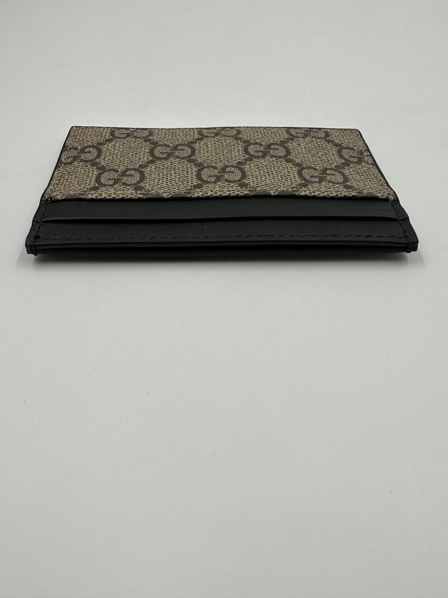 Gucci Card Case GG Supreme Tela Rivestita Nera — Porta Carte - Etoilux