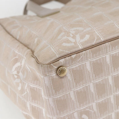 Chanel Travel Line Tote Medium Nylon Jacquard Beige – Serie 9390405 - Etoilux