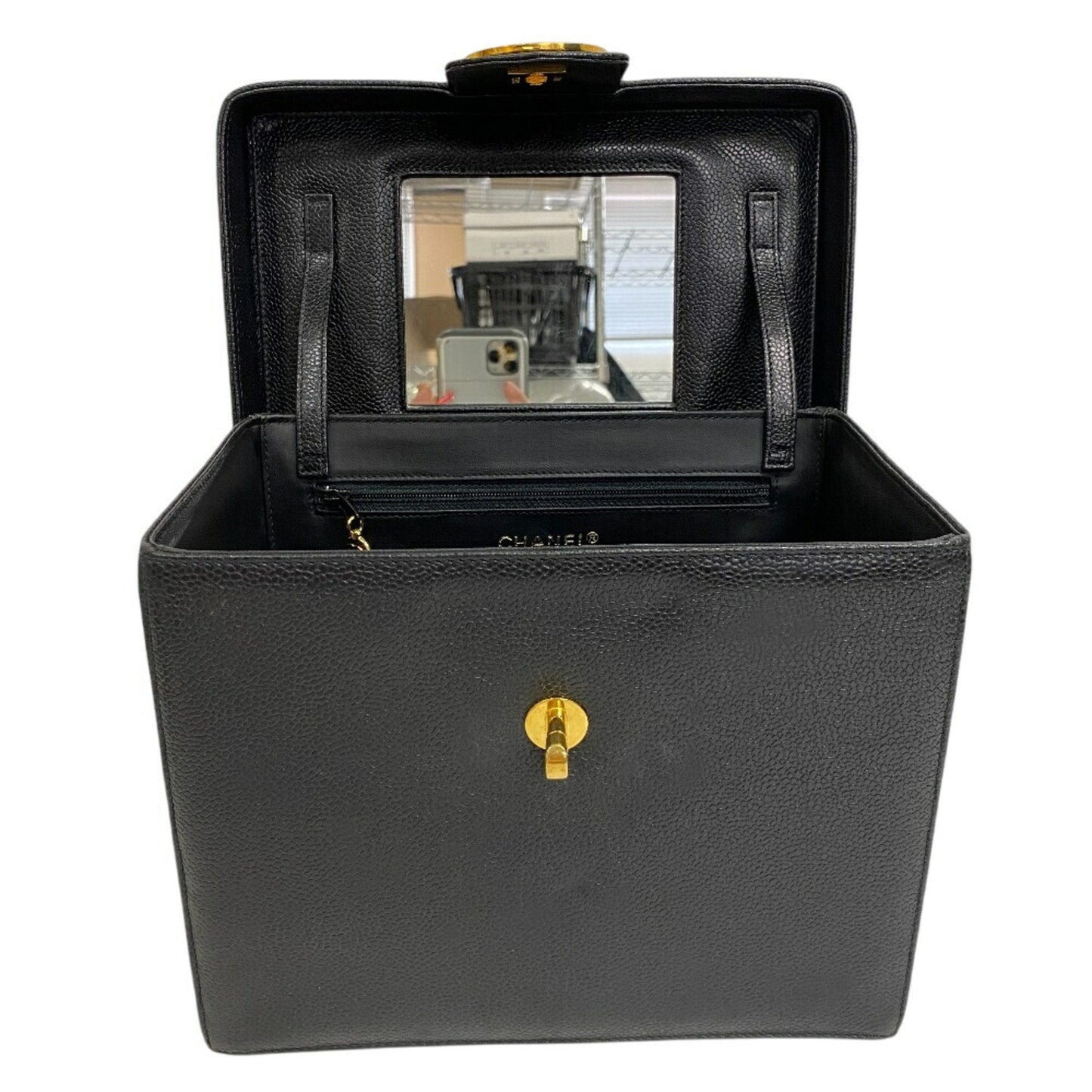 Chanel Vanity Case in Pelle Nera – Vintage - Etoilux
