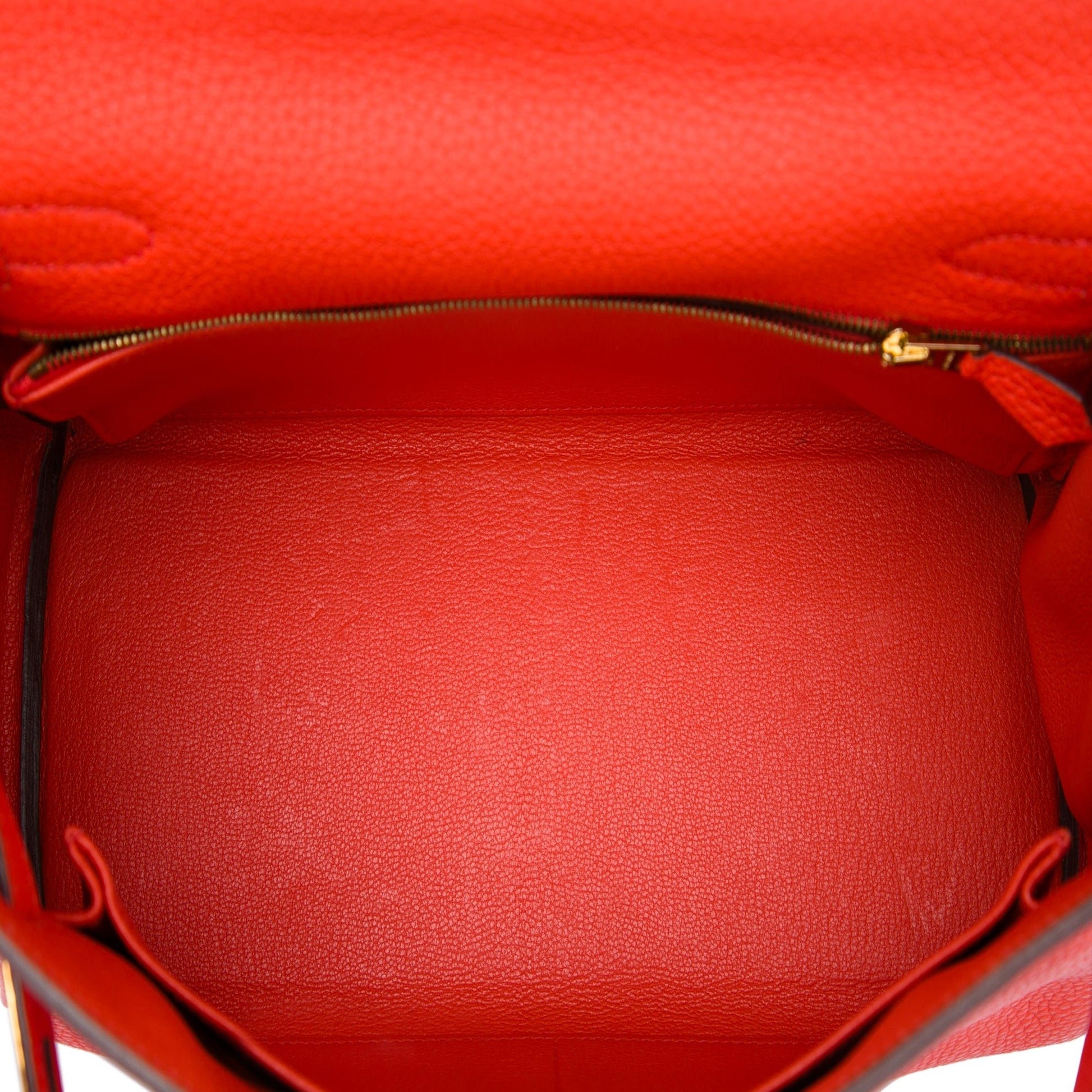 Hermès Kelly 28 Retourne in Taurillon Clemence Rouge Capucine – Gold Hardware – 2015 - Etoilux