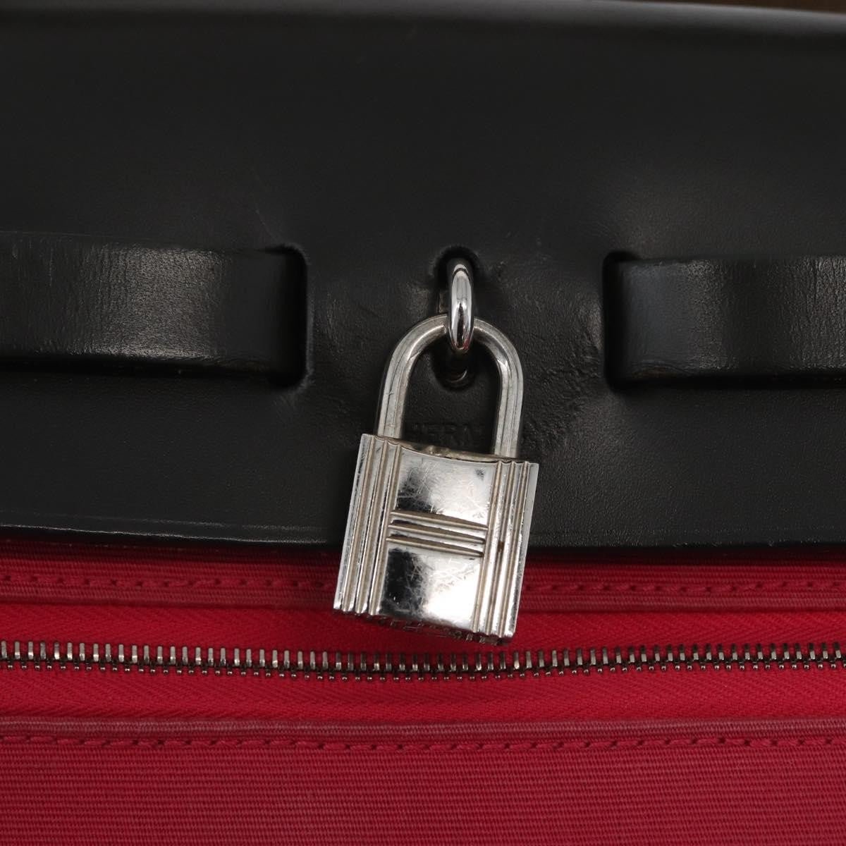 Hermès Herbag Zip 31 – Toile Rose & Cuir Vache Hunter Noir – Hardware Palladio - Etoilux